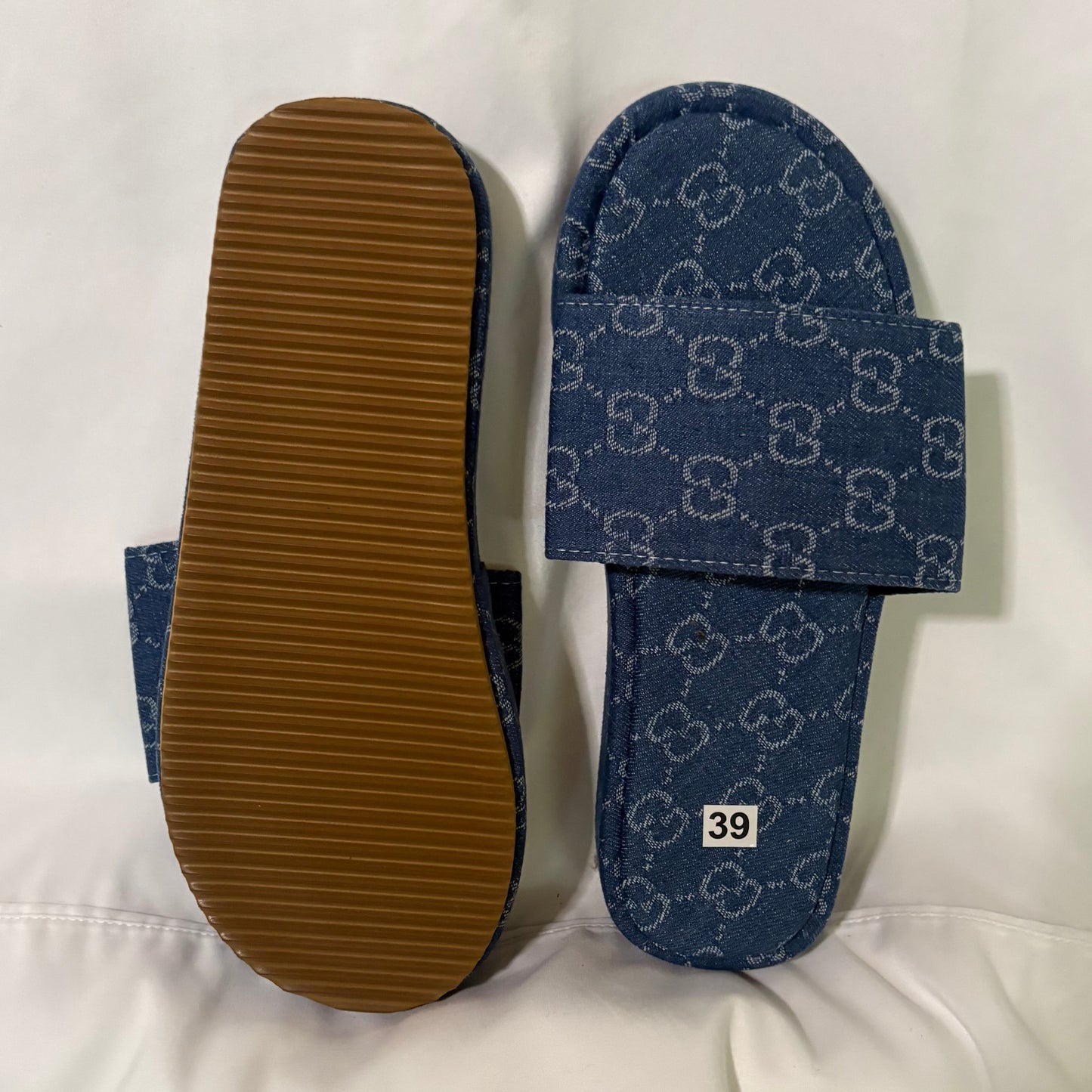Denim Platform Slides
