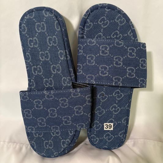 Denim Platform Slides